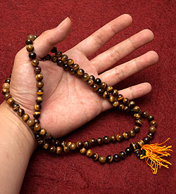 ネパールの数珠 - タイガーアイ(大) - サブ4