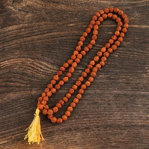 インドの数珠 希少な小粒ルドラクシャ 70cm