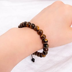 ネパールの数珠ブレスレット - タイガーアイ - サブ4