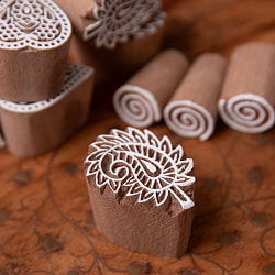 ウッドブロックスタンプ【葉っぱ】[4.5cm x 3cm] - サブ2