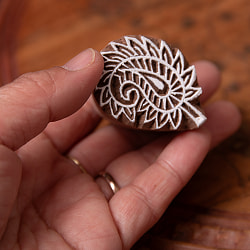 ウッドブロックスタンプ【葉っぱ】[4.5cm x 3cm] - サブ5