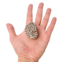 ウッドブロックスタンプ【葉っぱ】[4.5cm x 3cm]