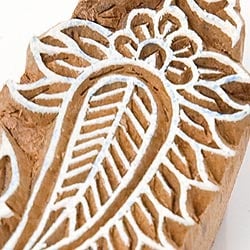 ウッドブロックスタンプ【葉っぱ】[6cm x 3.5cm] - サブ3