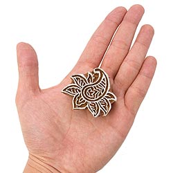 ウッドブロックスタンプ【花】[6cm x 6cm] - サブ2