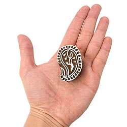 ウッドブロックスタンプ【葉っぱ】[4.5cm x 3cm] - サブ2