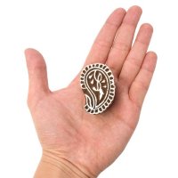 ウッドブロックスタンプ【葉っぱ】[4.5cm x 3cm]