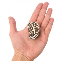 ウッドブロックスタンプ【葉っぱ】[4.5cm x 3cm]