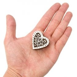 ウッドブロックスタンプ【花】[3.5cm x 3.5cm]