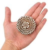 ウッドブロックスタンプ【花】[5cm x 5cm]