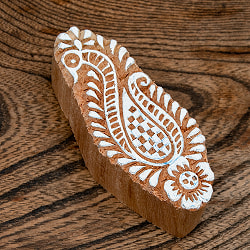 ウッドブロックスタンプ【孔雀】[9cm x 4cm] - サブ2