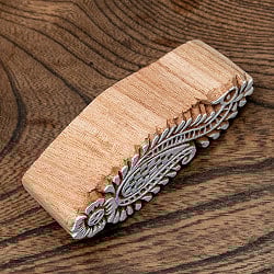 ウッドブロックスタンプ【孔雀】[9cm x 4cm] - サブ3