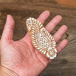 ウッドブロックスタンプ【孔雀】[9cm x 4cm] - サブ5