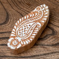 ウッドブロックスタンプ【孔雀】[9cm x 4cm]