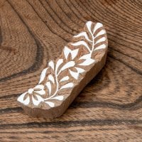 ウッドブロックスタンプ【花】[7.5cm x 2cm]