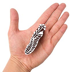 ウッドブロックスタンプ【花 】[7cm x 2cm] - サブ2