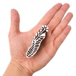 ウッドブロックスタンプ【花 】[7cm x 2cm]