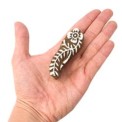 ウッドブロックスタンプ【花】[7cm x 3cm] - サブ2
