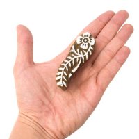 ウッドブロックスタンプ【花】[7cm x 3cm]