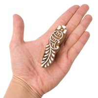 ウッドブロックスタンプ【花】[7cm x 2cm]