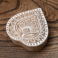 ウッドブロックスタンプ【花】[7.5cm x 7cm]