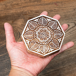 ウッドブロックスタンプ【花】[10cm x 10cm] - サブ2