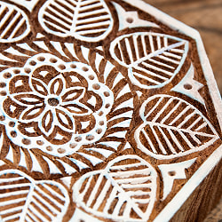 ウッドブロックスタンプ【花】[10cm x 10cm] - サブ3