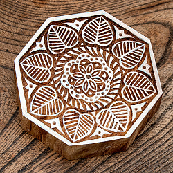 ウッドブロックスタンプ【花】[10cm x 10cm] - サブ4