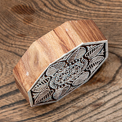 ウッドブロックスタンプ【花】[10cm x 10cm] - サブ5