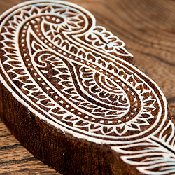 高品質 精細 ウッドブロックスタンプ【葉っぱ】[15.5cm x 7cm] - サブ3