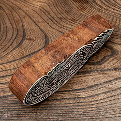 高品質 精細 ウッドブロックスタンプ【葉っぱ】[15.5cm x 7cm] - サブ4