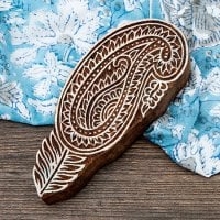 高品質 精細 ウッドブロックスタンプ【葉っぱ】[15.5cm x 7cm]