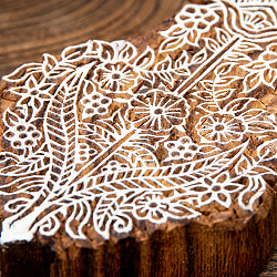 高品質 精細 ウッドブロックスタンプ【花】[12.5cm x 8.5cm] - サブ3