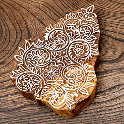 高品質 精細 ウッドブロックスタンプ【花】[12cm x 9cm] - サブ4