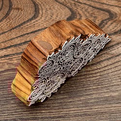 高品質 精細 ウッドブロックスタンプ【花】[12cm x 9cm] - サブ5