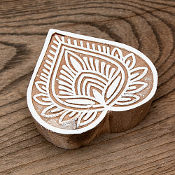 ウッドブロックスタンプ【花】[7.5cm x 7cm] - サブ2