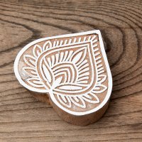 ウッドブロックスタンプ【花】[7.5cm x 7cm]