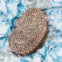 高品質 精細 ウッドブロックスタンプ【葉っぱ】[10.5cm x 7cm]