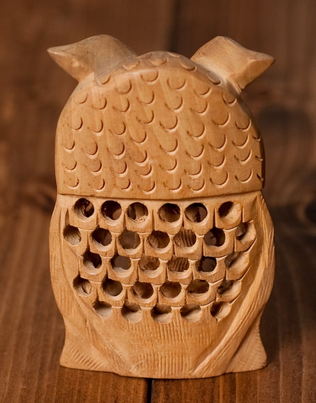 木の枝にとまるドルプリントフクロウ彫刻置物水転写手作り樹脂