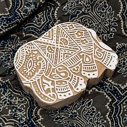 ウッドブロックスタンプ【象】約10×12cm - サブ2