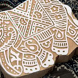 ウッドブロックスタンプ【象】約10×12cm - サブ3