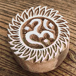 ウッドブロックスタンプ【オーン】直径約6cm - サブ3