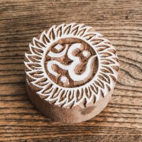 ウッドブロックスタンプ【オーン】直径約6cm