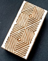 ウッドブロックスタンプ【幾何学】-約4cmx7.5cmの商品写真