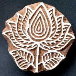 花のウッドブロックスタンプ -約6.5cmx6.5cm