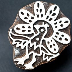 ウッドブロックスタンプ【鳥】約4.5cmx5cm