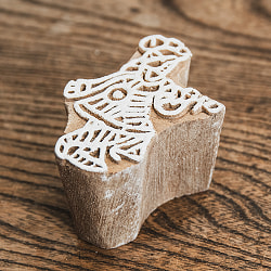 ウッドブロックスタンプ クリシュナ - 約4cmx5cm - サブ2