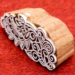 花のウッドブロック-約8cmx4cm - サブ3