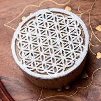 ウッドブロックスタンプ【フラワー・オブ・ライフ】約6cm