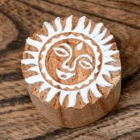 ウッドブロックスタンプ【太陽】直径約5cm