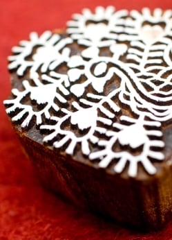 ウッドブロックスタンプ【孔雀】約7.5cmx6.5cm - サブ2